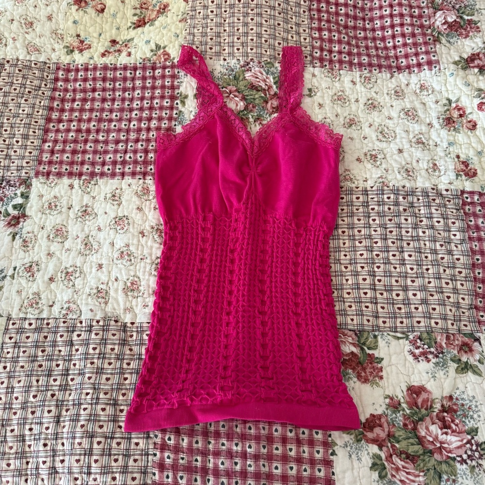 Elegant Pink Lace Women's Top